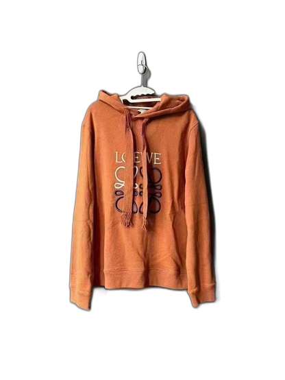 Loewe Logo Hoodie in Orange Color