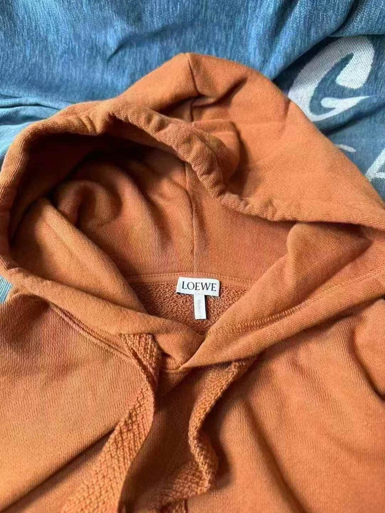 Loewe Logo Hoodie in Orange Color