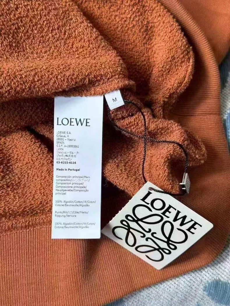 Loewe Logo Hoodie in Orange Color