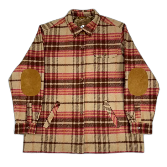 Plaid Wool Blend Shirt Jacket