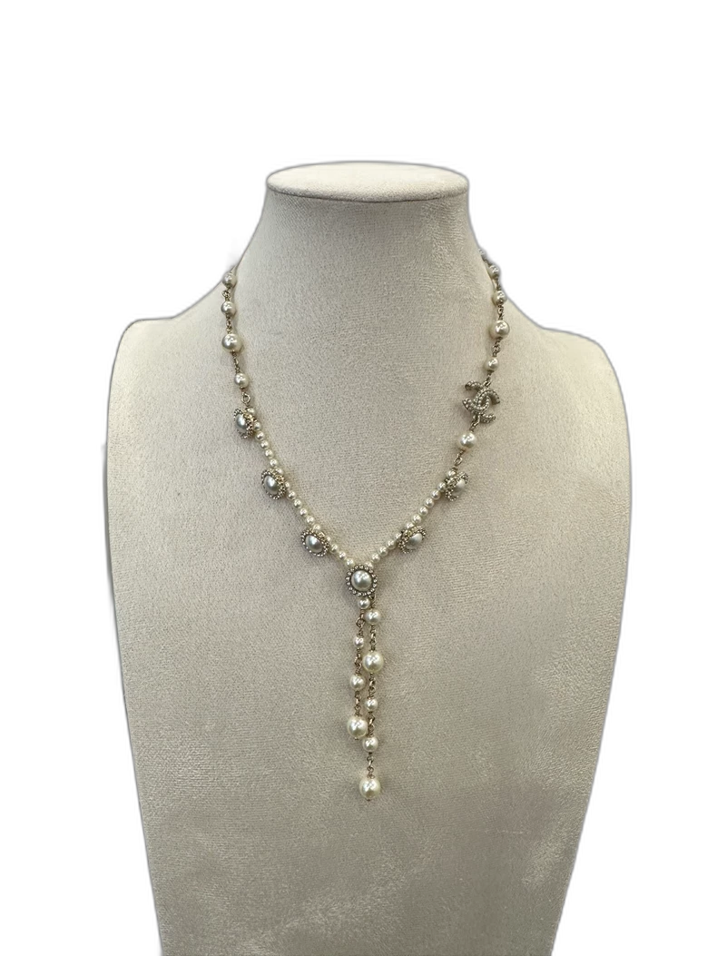 Chanel Pearl and Crystal Necklace