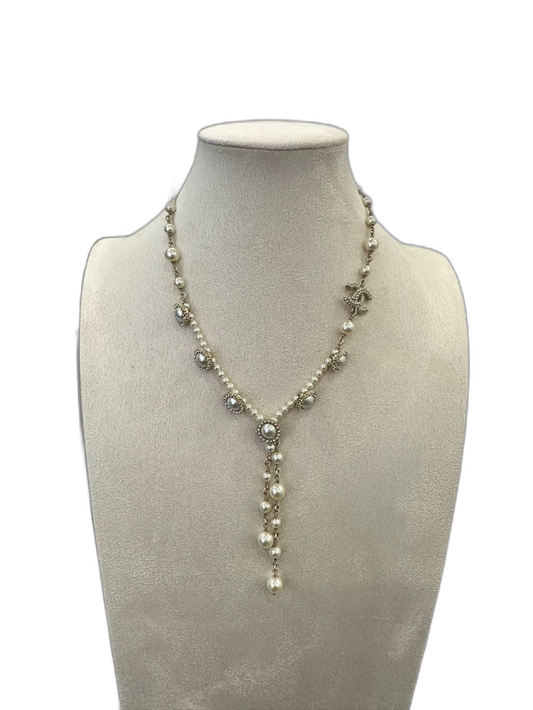 Chanel Pearl and Crystal Necklace