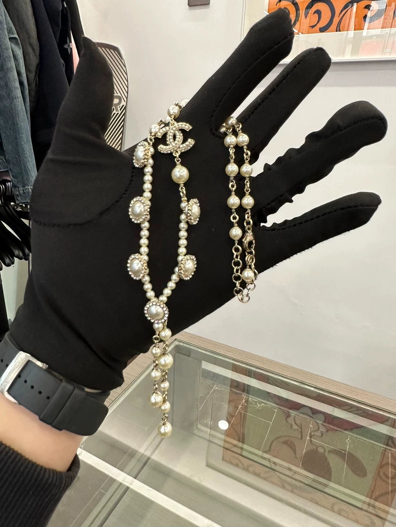 Chanel Pearl and Crystal Necklace