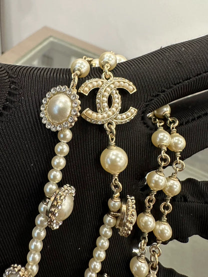 Chanel Pearl and Crystal Necklace