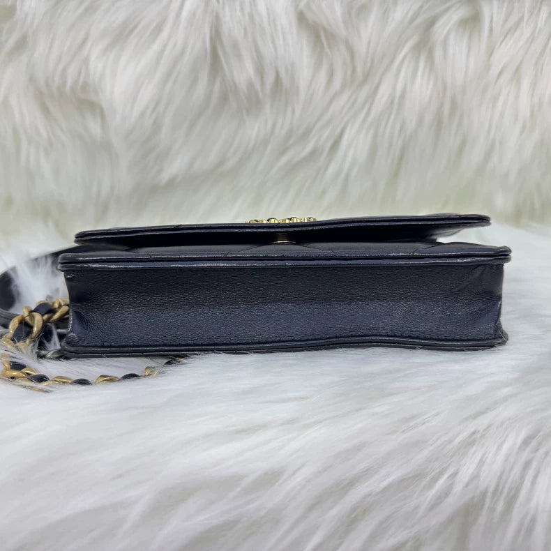 Chanel Classic Logo Leather Shoulder Bag