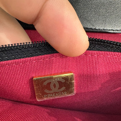 Chanel Classic Logo Leather Shoulder Bag