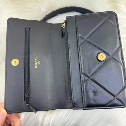 Chanel Classic Logo Leather Shoulder Bag