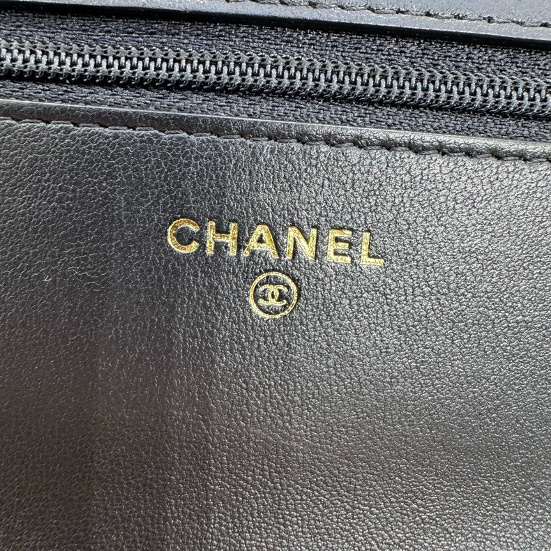Chanel Classic Logo Leather Shoulder Bag