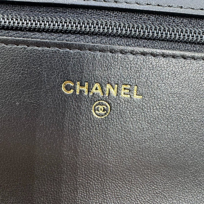 Chanel Classic Logo Leather Shoulder Bag