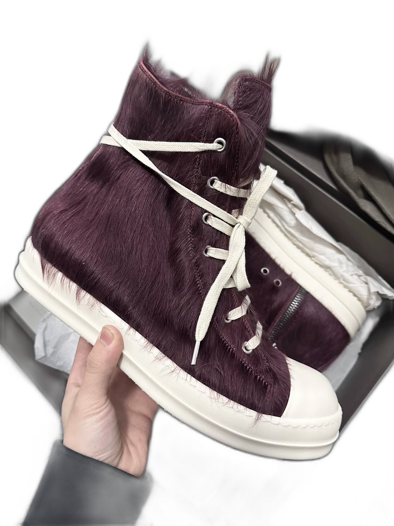 Rick Owens Purple High-Top Sneakers-yf