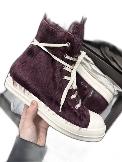 Rick Owens Purple High-Top Sneakers-yf
