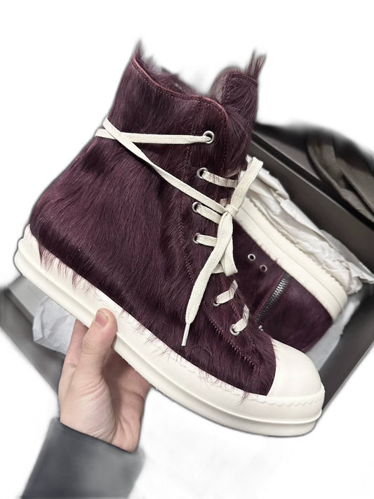 Rick Owens Purple High-Top Sneakers-yf