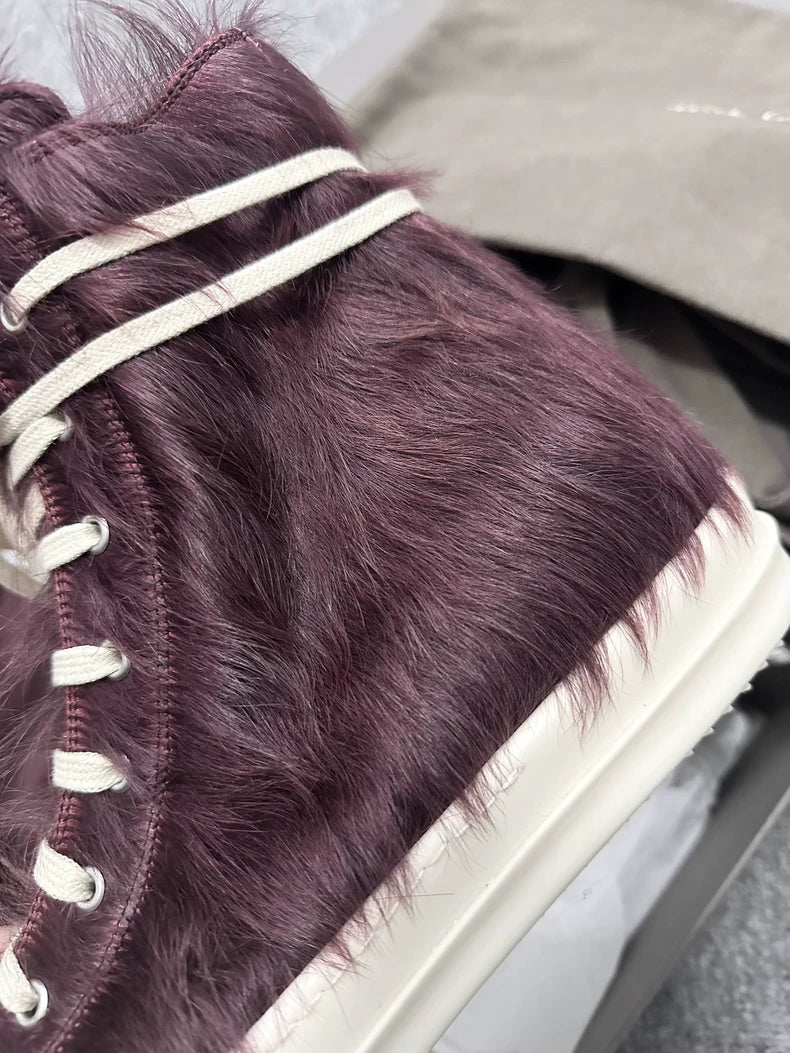 Rick Owens Purple High-Top Sneakers-yf