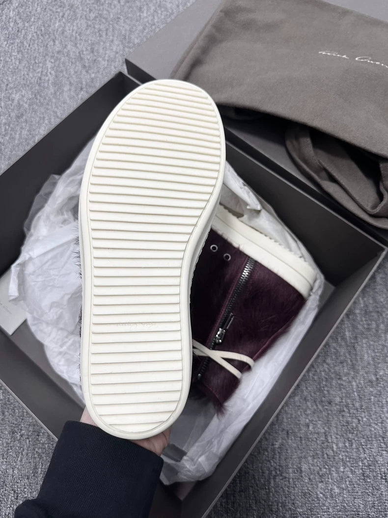 Rick Owens Purple High-Top Sneakers-yf