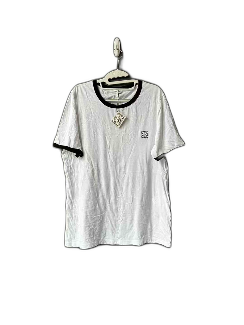 Loewe Black White Embroidered Logo Tee