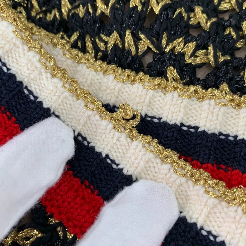 Gucci Color Block Knitted Cotton Skirt