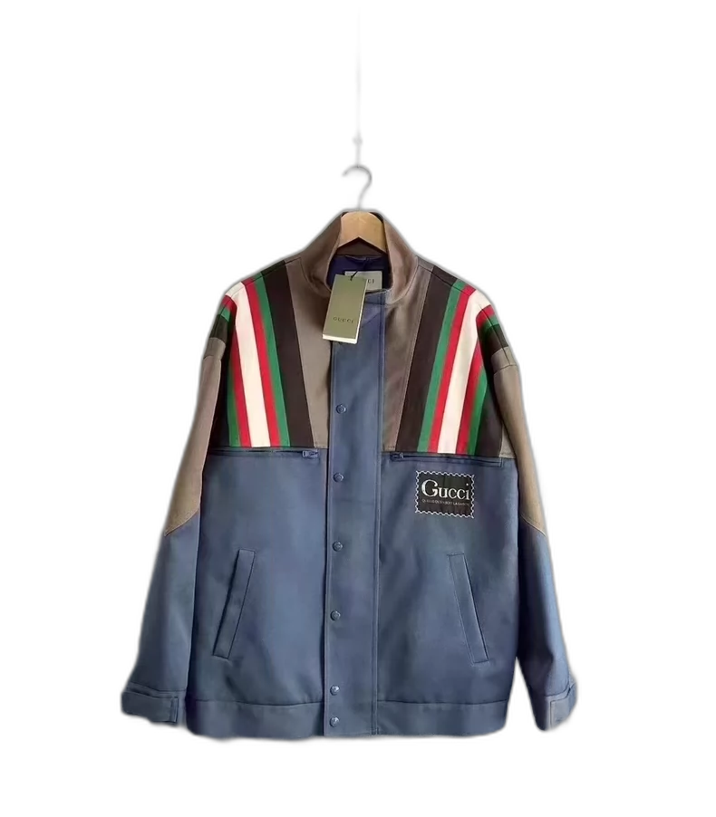 Gucci Striped Logo Zip Jacket