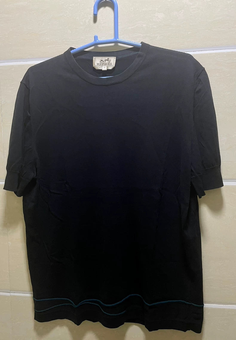 Hermes Short Sleeve Knit Pullover Sweater