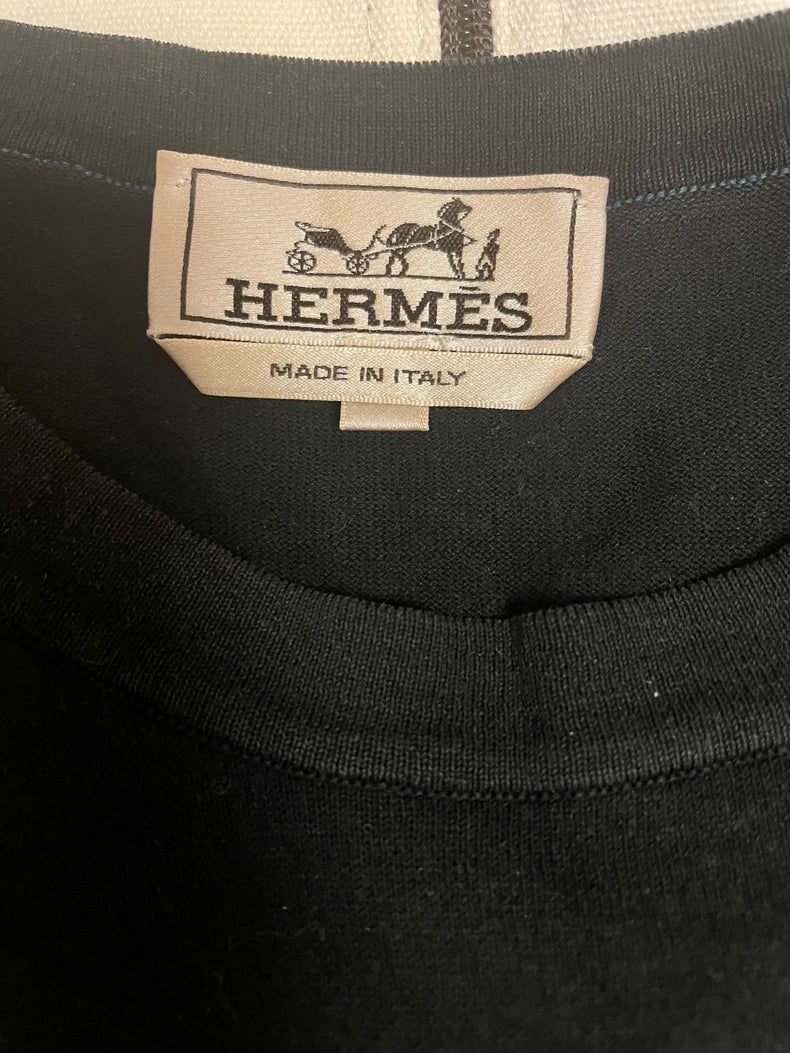 Hermes Short Sleeve Knit Pullover Sweater