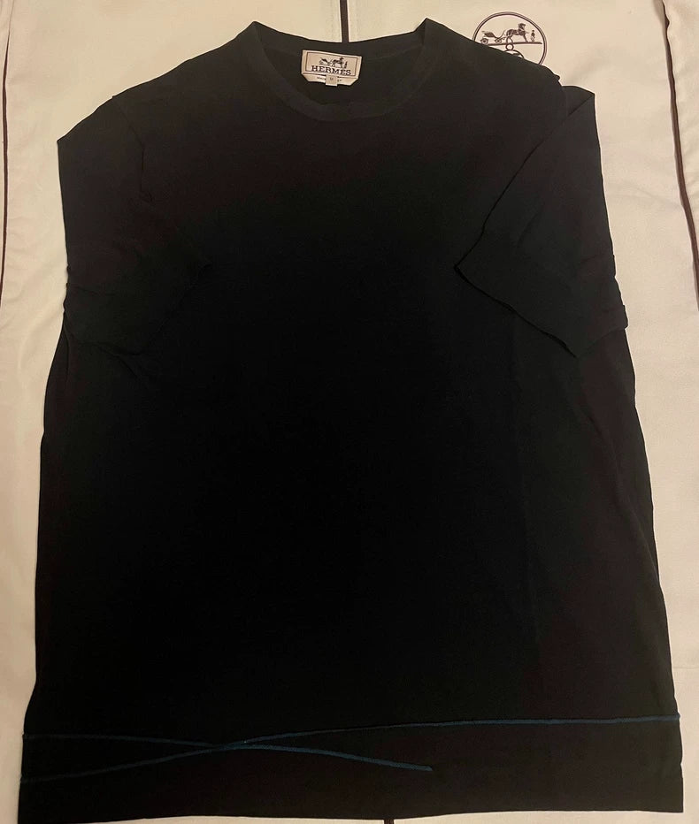 Hermes Short Sleeve Knit Pullover Sweater