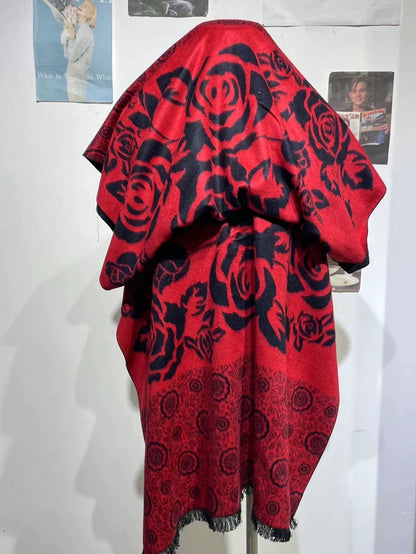 Vintage Chanel Rose Pattern Scarf