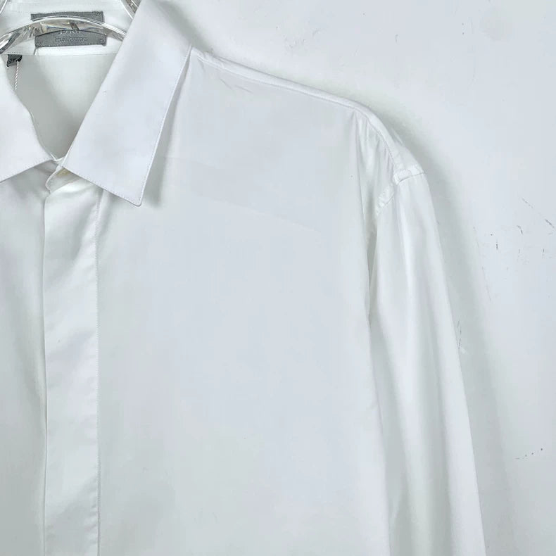 Dior White Cotton Long Sleeve Shirt