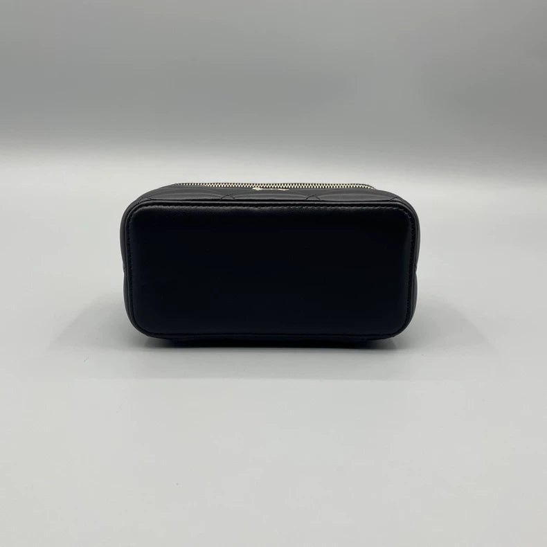 Chanel Quilted Leather Makeup Bag