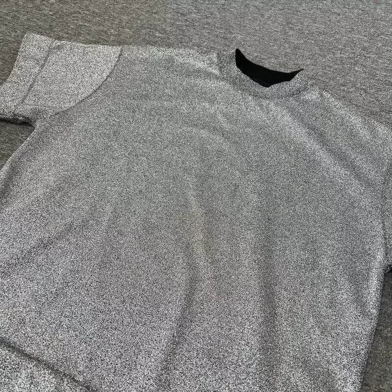 Silver Short Sleeve Sweatshirt