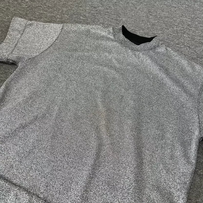 Silver Short Sleeve Sweatshirt