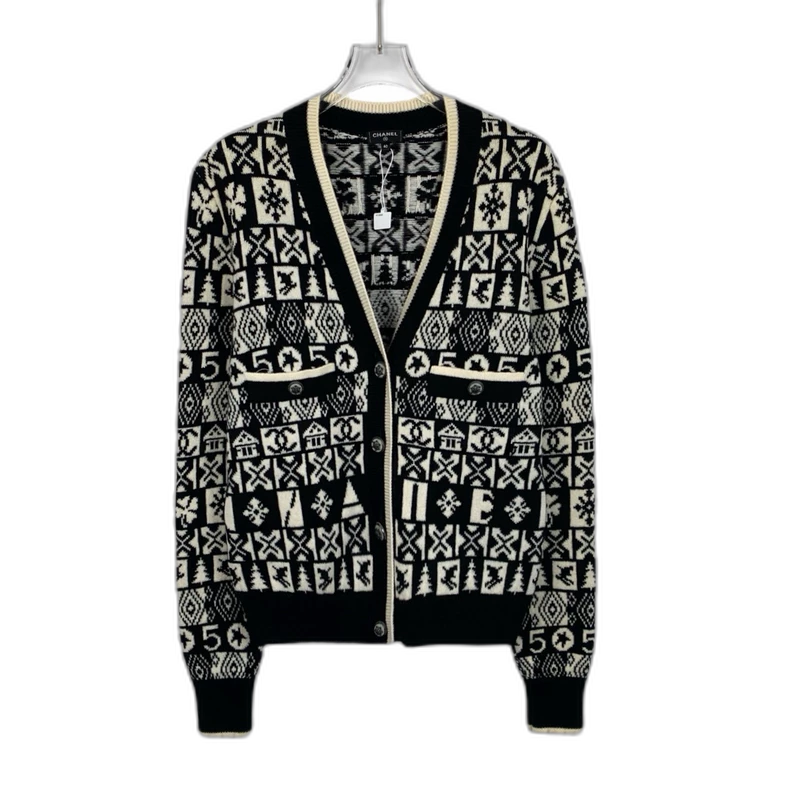 Chanel Snowflake Knit Cardigan Sweater