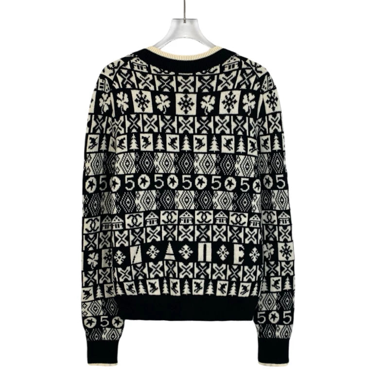 Chanel Snowflake Knit Cardigan Sweater