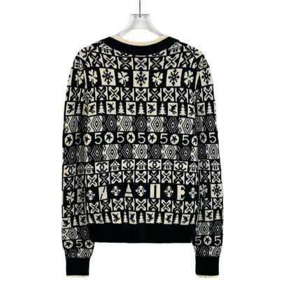 Chanel Snowflake Knit Cardigan Sweater