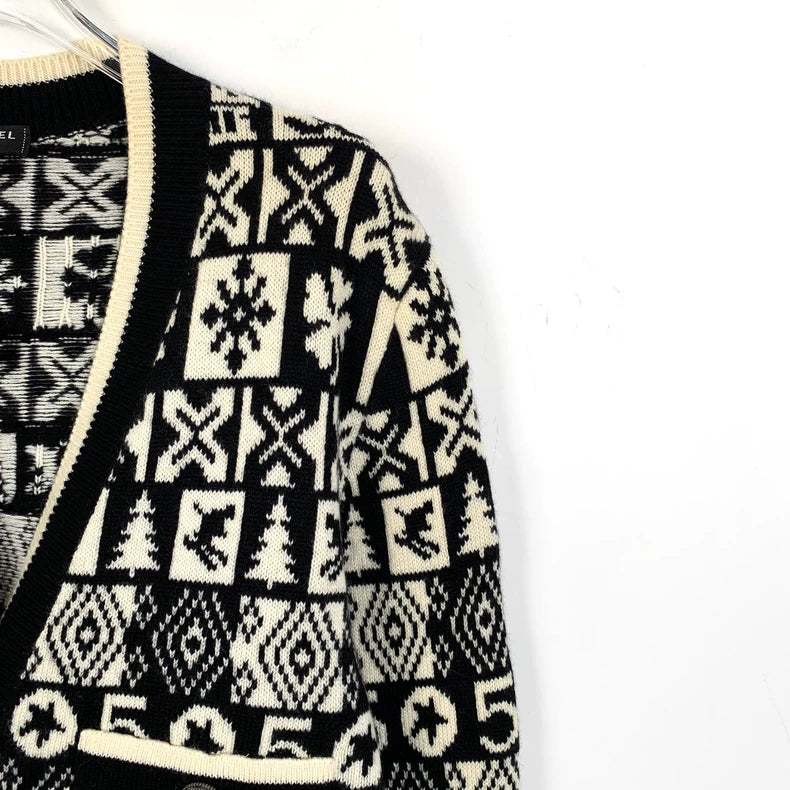 Chanel Snowflake Knit Cardigan Sweater