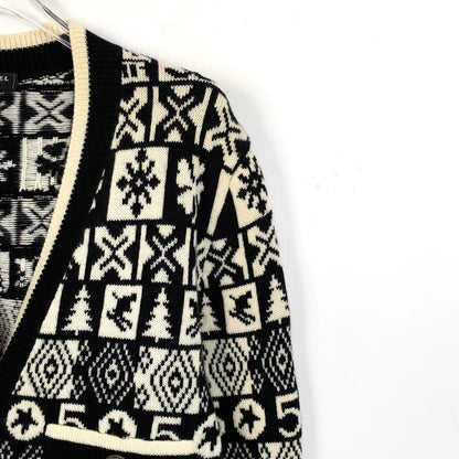 Chanel Snowflake Knit Cardigan Sweater