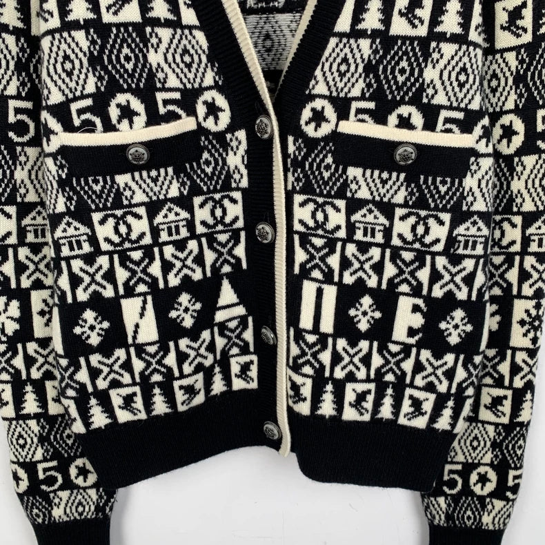 Chanel Snowflake Knit Cardigan Sweater