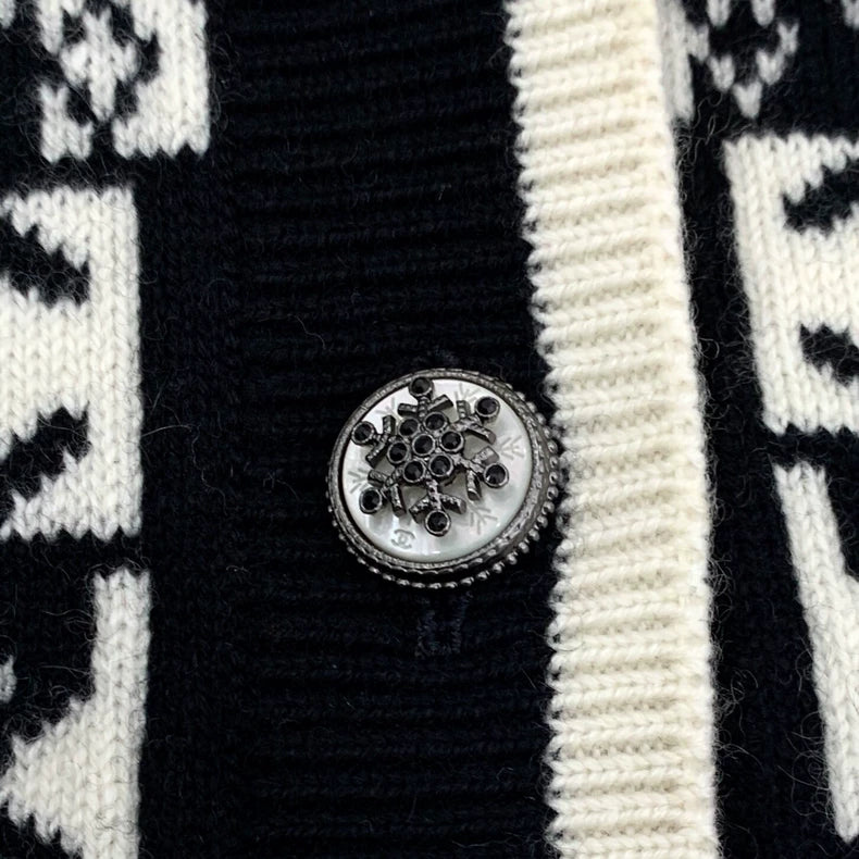 Chanel Snowflake Knit Cardigan Sweater