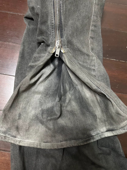 Rick Owens Drkshdw Banana Zip Jeans