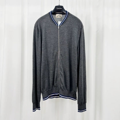 Hermes Cashmere Zip Knit Jacket-yf