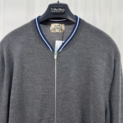 Hermes Cashmere Zip Knit Jacket-yf