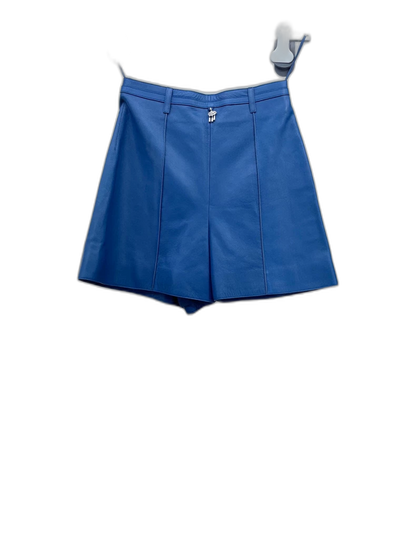 Hermes Blue Lambskin Leather Shorts