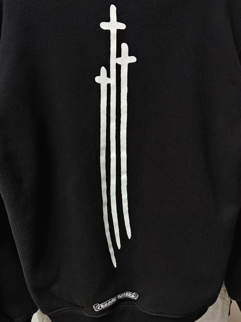 Chrome Hearts Waffle Zip Hoodie Black