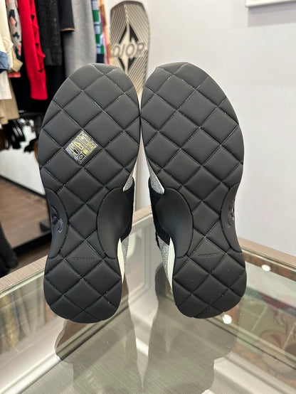 Black Silver Glitter Sport Sneakers for Women