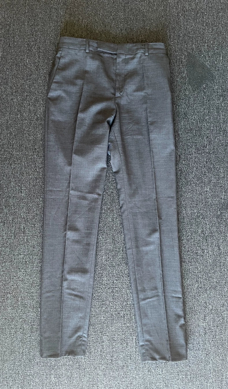 Celine Wool Gray Casual Trousers-yf