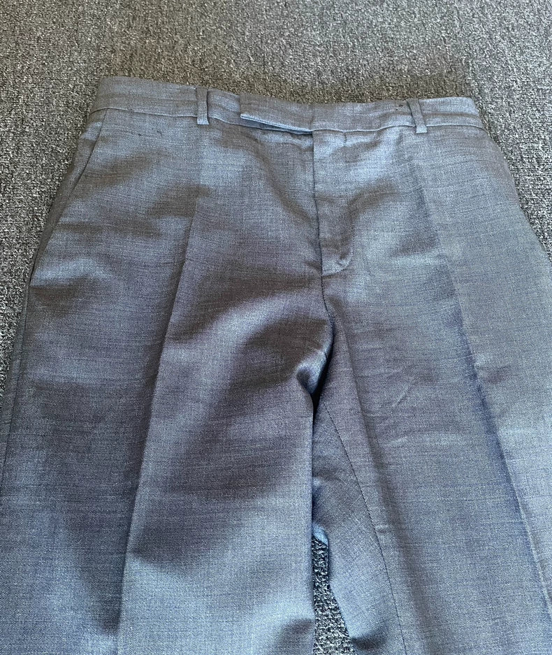 Celine Wool Gray Casual Trousers-yf