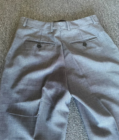 Celine Wool Gray Casual Trousers-yf