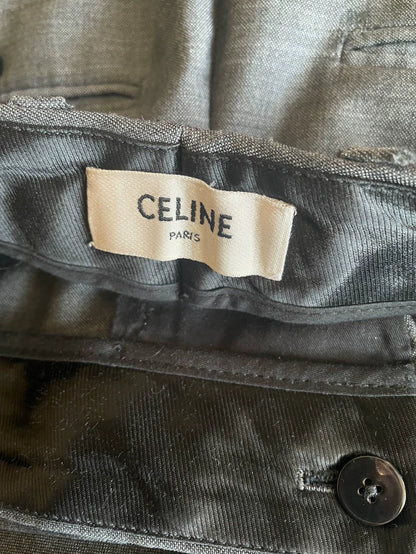 Celine Wool Gray Casual Trousers-yf