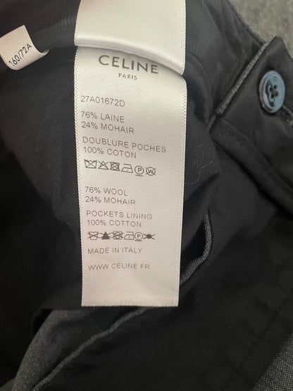 Celine Wool Gray Casual Trousers-yf