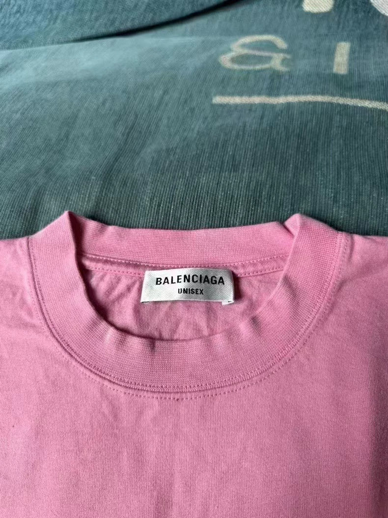 Pink Balenciaga Short Sleeve Shirt