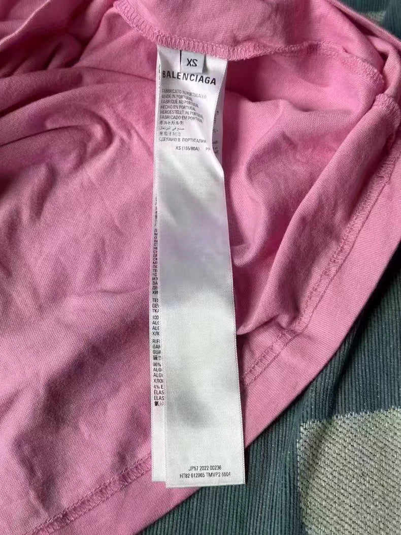 Pink Balenciaga Short Sleeve Shirt