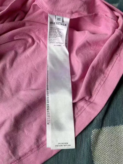 Pink Balenciaga Short Sleeve Shirt